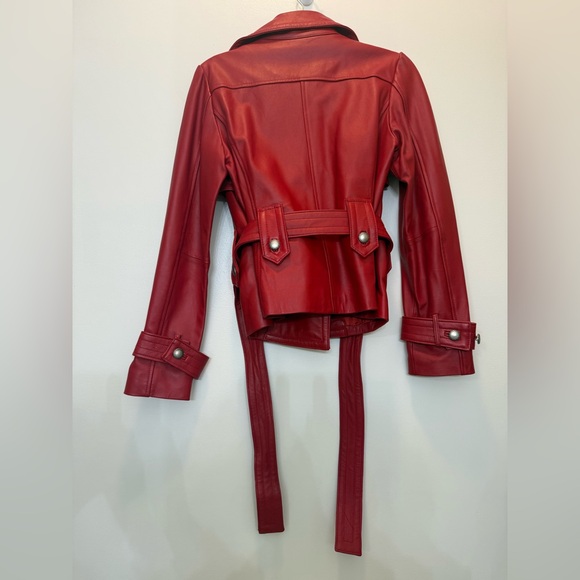 Vintage Wilson Leather Red Leather Jacket - Size M - Picture 7 of 13